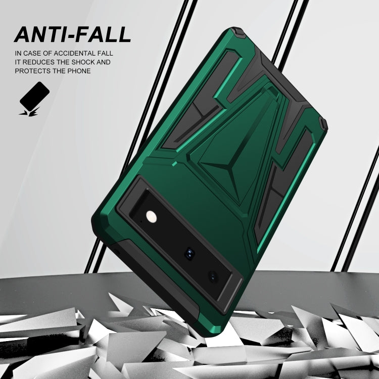 For Google Pixel 6 Super V Armor PC + TPU Shockproof Case with Holder