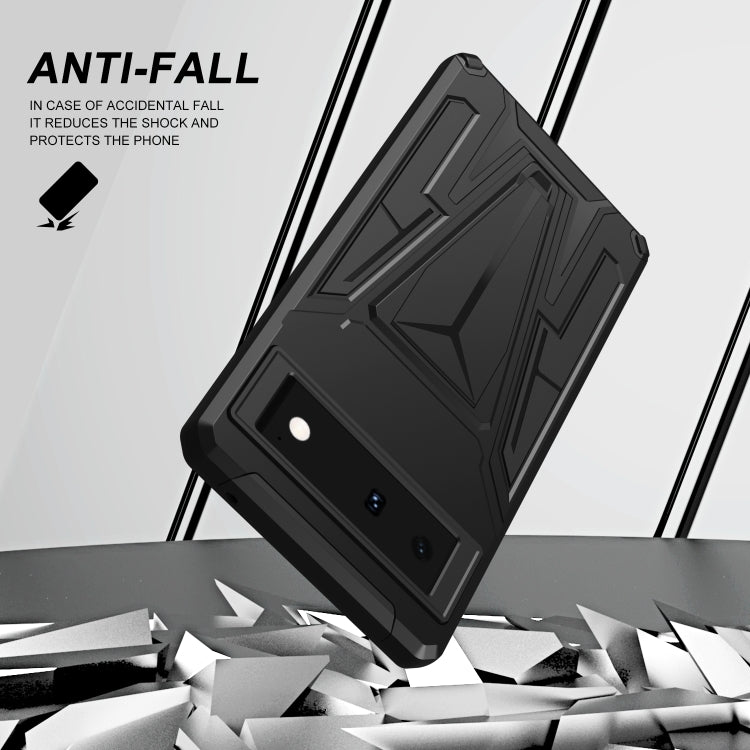 For Google Pixel 6 Super V Armor PC + TPU Shockproof Case with Holder