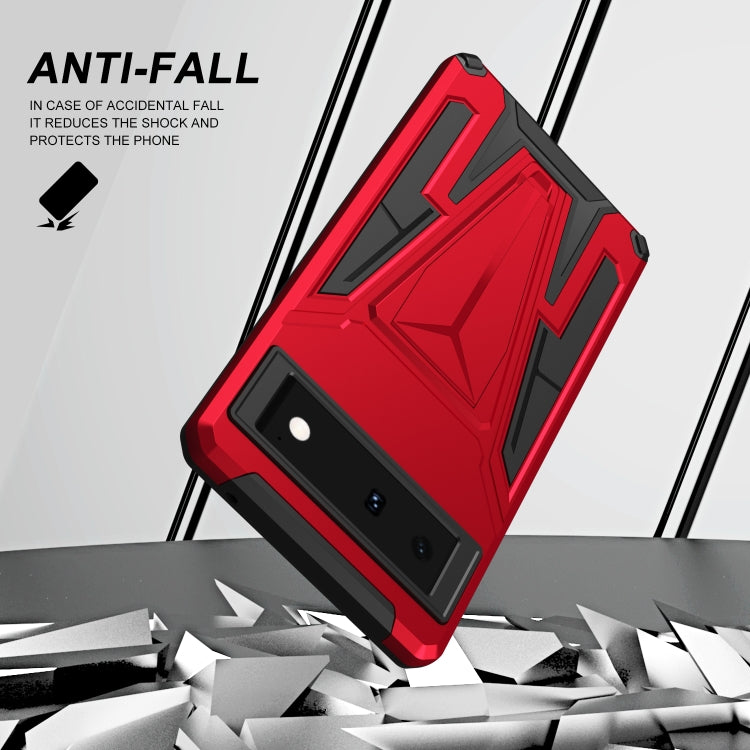 For Google Pixel 6 Super V Armor PC + TPU Shockproof Case with Holder