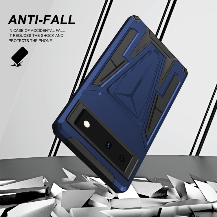 For Google Pixel 6 Super V Armor PC + TPU Shockproof Case with Holder