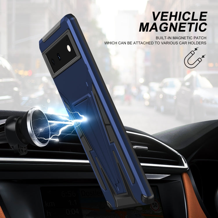 For Google Pixel 6 Super V Armor PC + TPU Shockproof Case with Holder