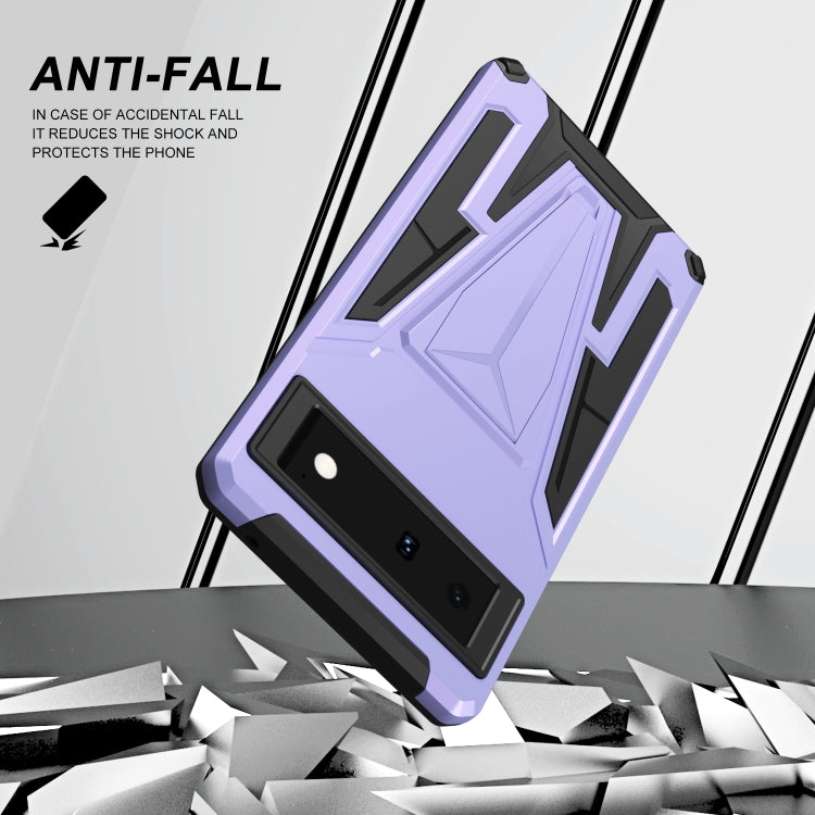 For Google Pixel 6 Super V Armor PC + TPU Shockproof Case with Holder