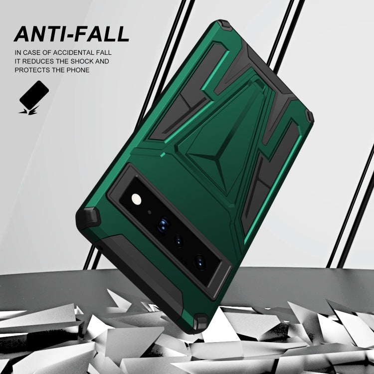 For Google Pixel 6 Pro Super V Armor PC + TPU Shockproof Case with Holder