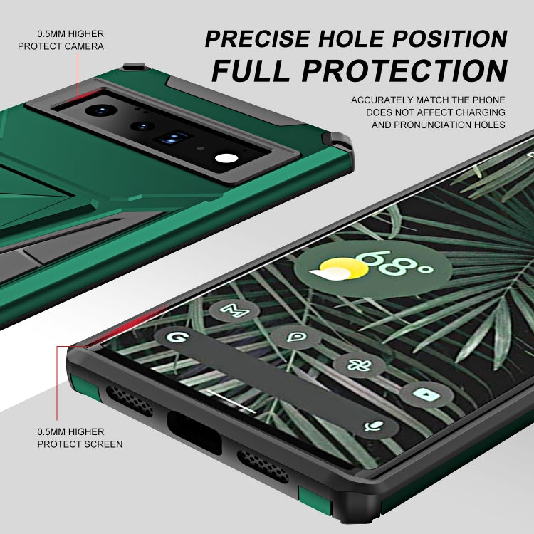 For Google Pixel 6 Pro Super V Armor PC + TPU Shockproof Case with Holder