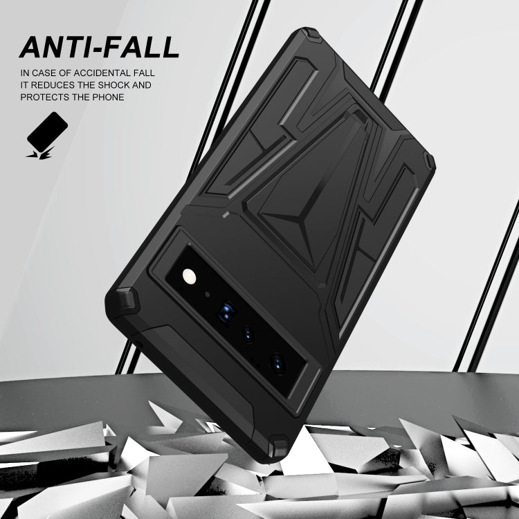 For Google Pixel 6 Pro Super V Armor PC + TPU Shockproof Case with Holder