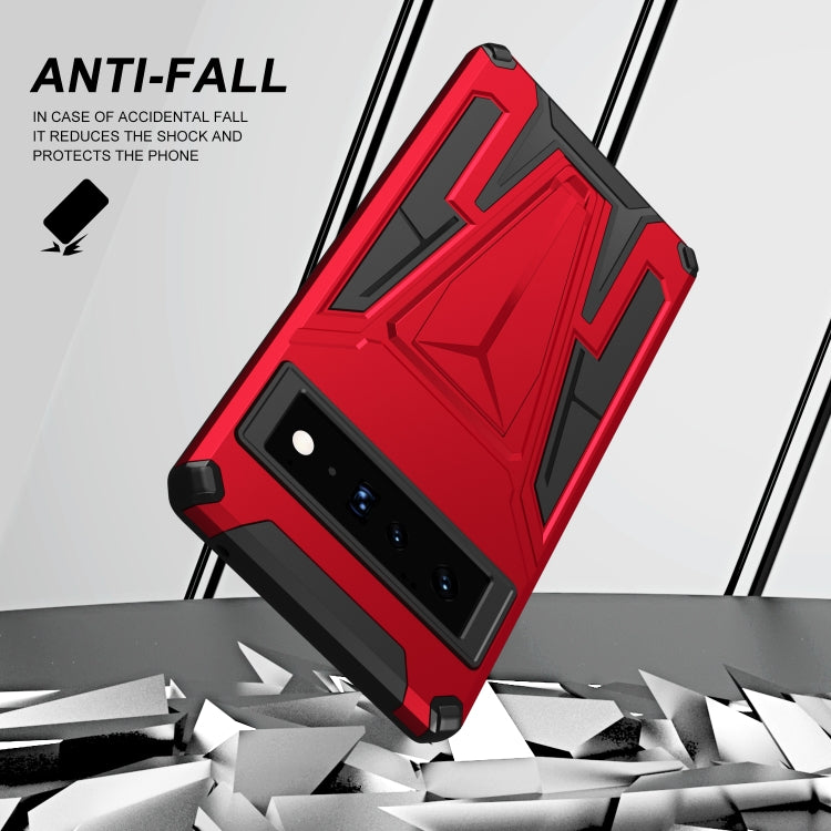 For Google Pixel 6 Pro Super V Armor PC + TPU Shockproof Case with Holder