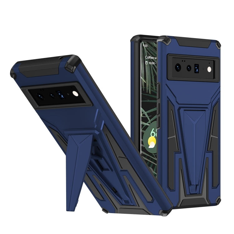 For Google Pixel 6 Pro Super V Armor PC + TPU Shockproof Case with Holder