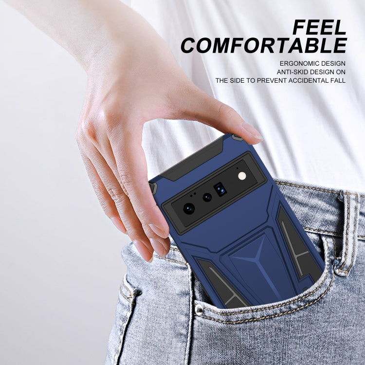 For Google Pixel 6 Pro Super V Armor PC + TPU Shockproof Case with Holder
