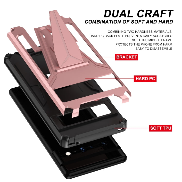 For Google Pixel 6 Pro Super V Armor PC + TPU Shockproof Case with Holder