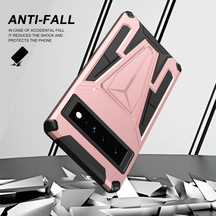 For Google Pixel 6 Pro Super V Armor PC + TPU Shockproof Case with Holder