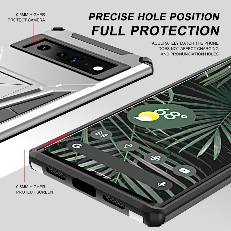 For Google Pixel 6 Pro Super V Armor PC + TPU Shockproof Case with Holder