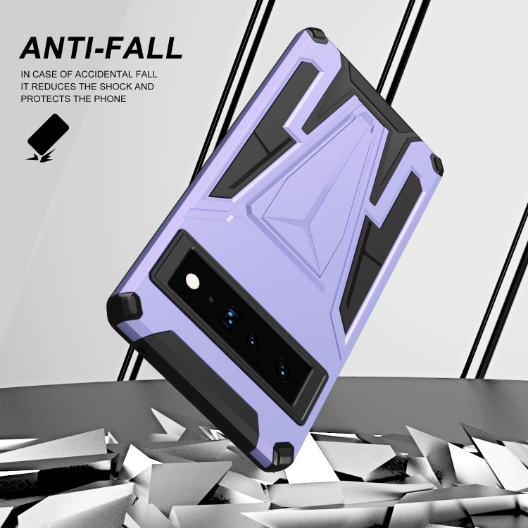 For Google Pixel 6 Pro Super V Armor PC + TPU Shockproof Case with Holder