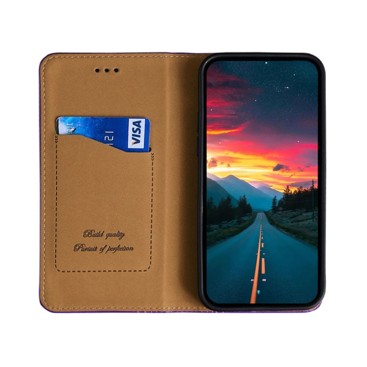 For Samsung Galaxy A13 5G Grid Texture Magnetic PU + TPU Horizontal Flip Leather Case with Holder & Card Slot