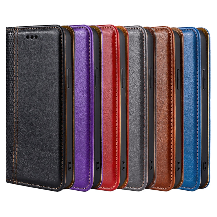 For Samsung Galaxy A13 5G Grid Texture Magnetic PU + TPU Horizontal Flip Leather Case with Holder & Card Slot
