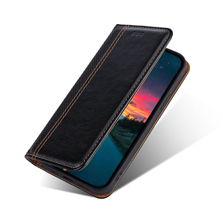 For Samsung Galaxy S22+ 5G Grid Texture Magnetic PU + TPU Horizontal Flip Leather Case with Holder & Card Slot