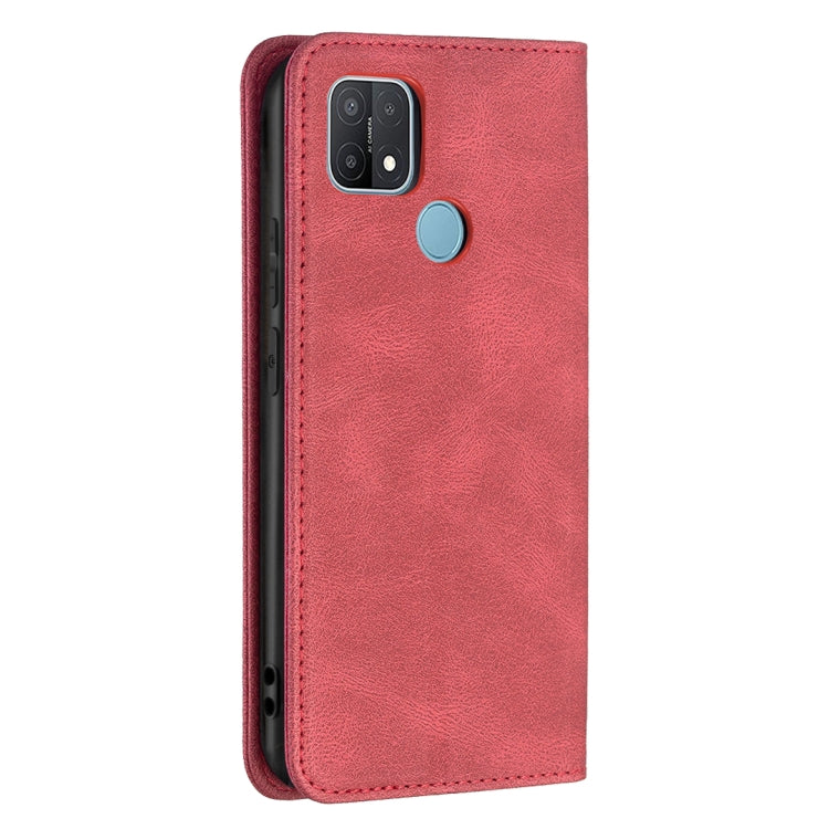 For OPPO A15 Magnetic RFID Blocking Anti-Theft Leather Case with Holder & Card Slots & Wallet