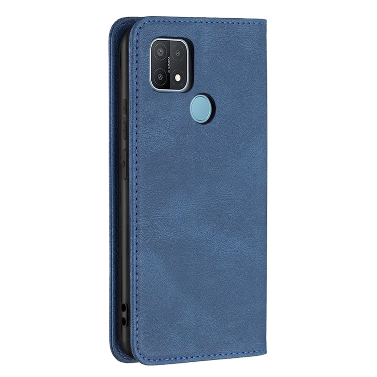 For OPPO A15 Magnetic RFID Blocking Anti-Theft Leather Case with Holder & Card Slots & Wallet