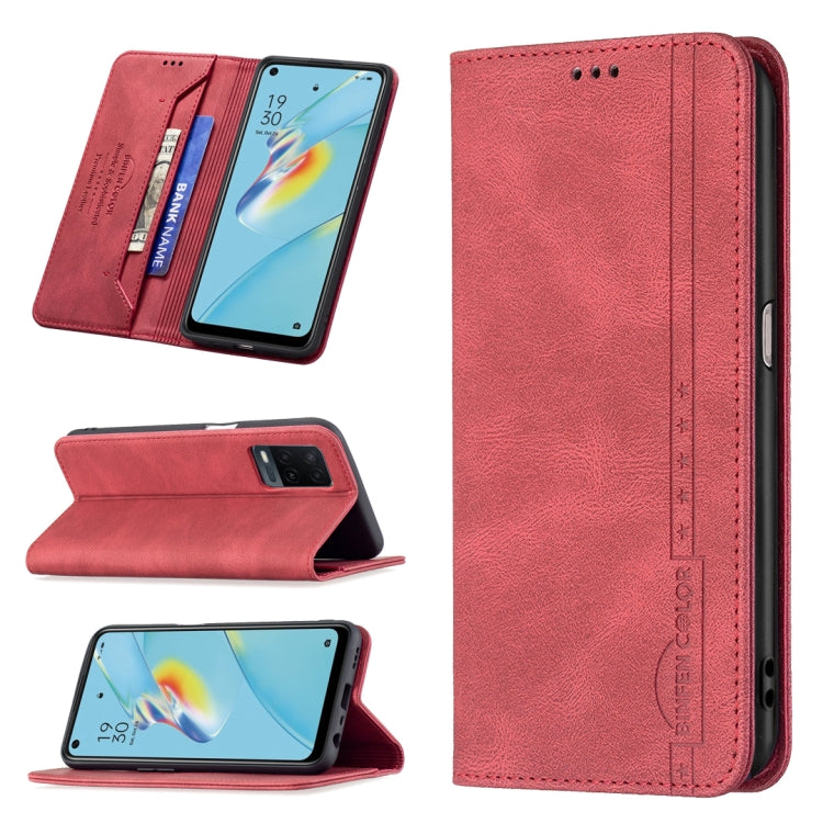 For OPPO A54 4G Magnetic RFID Blocking Anti-Theft Leather Case with Holder & Card Slots & Wallet