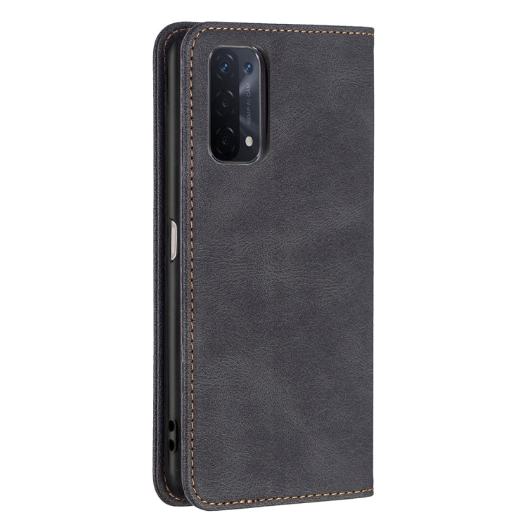 For OPPO A74 5G / A93 5G / A54 5G Magnetic RFID Blocking Anti-Theft Leather Case with Holder & Card Slots & Wallet