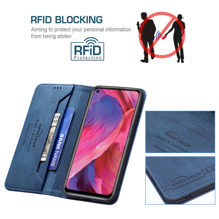 For OPPO A74 5G / A93 5G / A54 5G Magnetic RFID Blocking Anti-Theft Leather Case with Holder & Card Slots & Wallet
