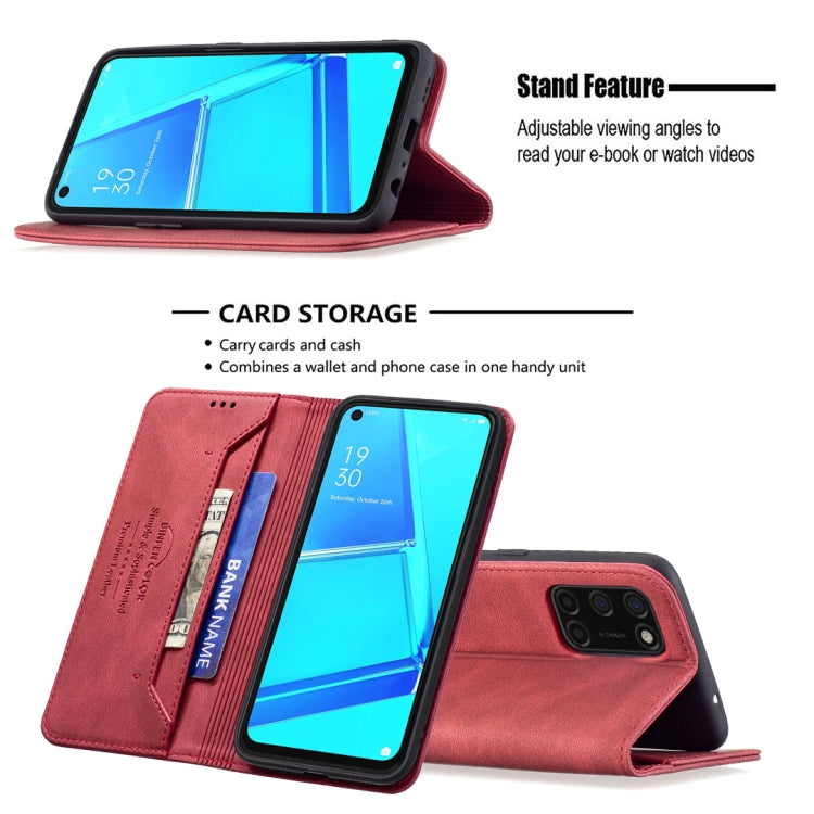 For OPPO A92 / A72 / A52 Magnetic RFID Blocking Anti-Theft Leather Case with Holder & Card Slots & Wallet