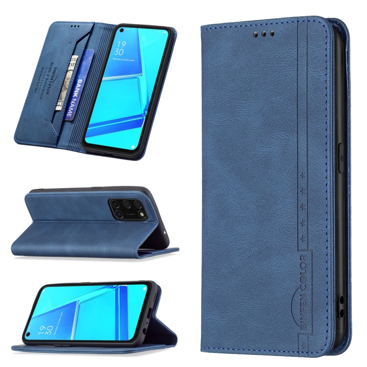 For OPPO A92 / A72 / A52 Magnetic RFID Blocking Anti-Theft Leather Case with Holder & Card Slots & Wallet