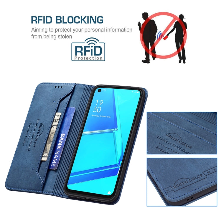 For OPPO A92 / A72 / A52 Magnetic RFID Blocking Anti-Theft Leather Case with Holder & Card Slots & Wallet