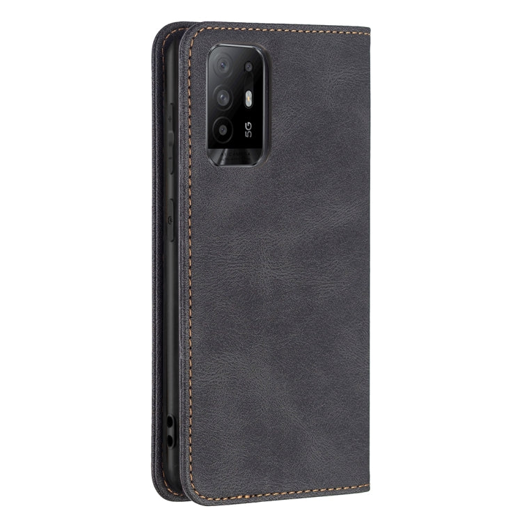 For OPPO A94 5G/F19 Pro Plus/Reno5 Z 5G Magnetic RFID Blocking Anti-Theft Leather Case with Holder & Card Slots & Wallet