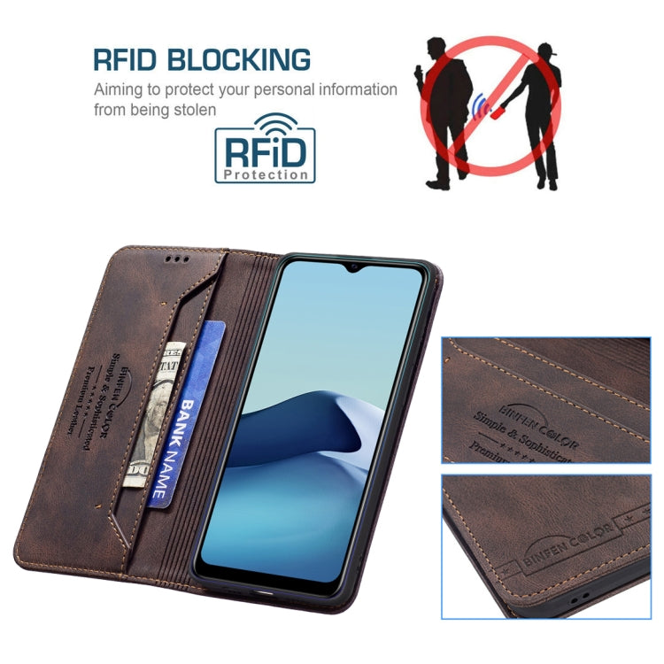 For vivo Y20 Magnetic RFID Blocking Anti-Theft Leather Case with Holder & Card Slots & Wallet