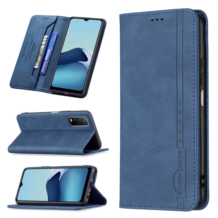 For vivo Y20 Magnetic RFID Blocking Anti-Theft Leather Case with Holder & Card Slots & Wallet