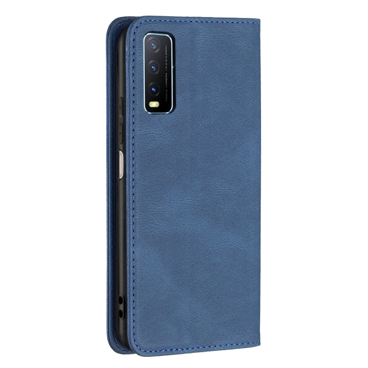 For vivo Y20 Magnetic RFID Blocking Anti-Theft Leather Case with Holder & Card Slots & Wallet