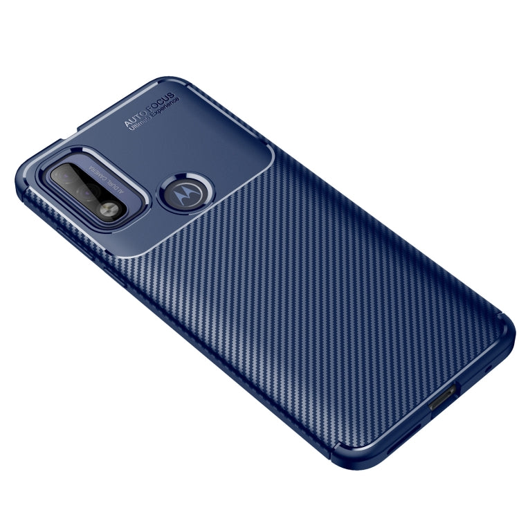 For Motorola Moto G Pure Carbon Fiber Texture Shockproof TPU Case