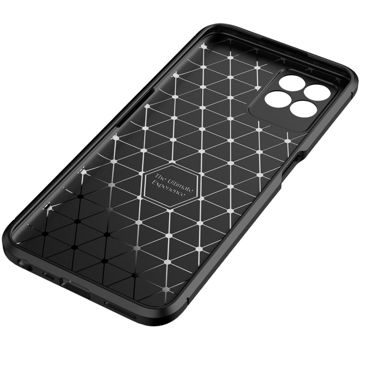 For OPPO Realme 8i Carbon Fiber Texture Shockproof TPU Case