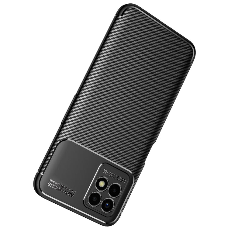 For OPPO Realme 8i Carbon Fiber Texture Shockproof TPU Case