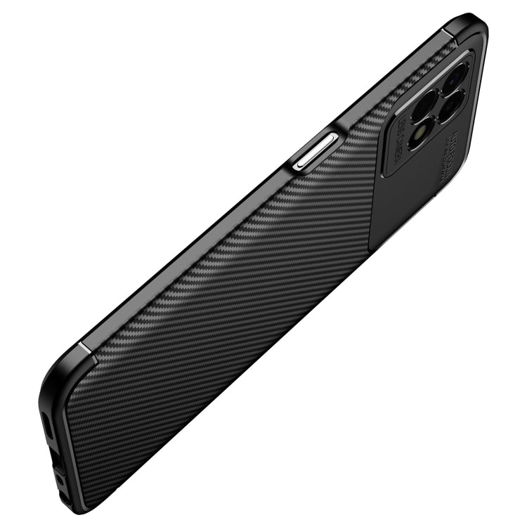 For OPPO Realme 8i Carbon Fiber Texture Shockproof TPU Case