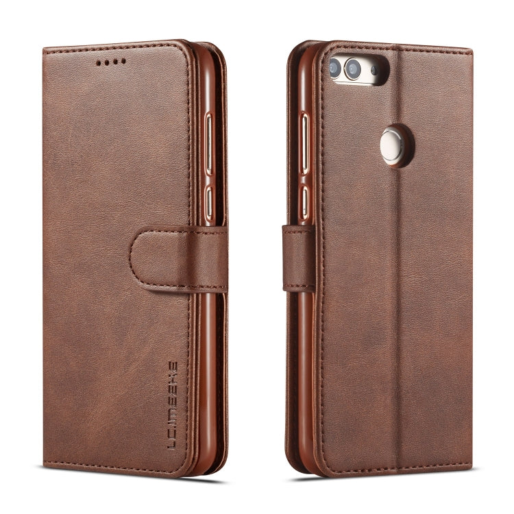For Huawei P smart /Enjoy 7S LC.IMEEKE Calf Texture Horizontal Flip Leather Case, with Holder & Card Slots & Wallet