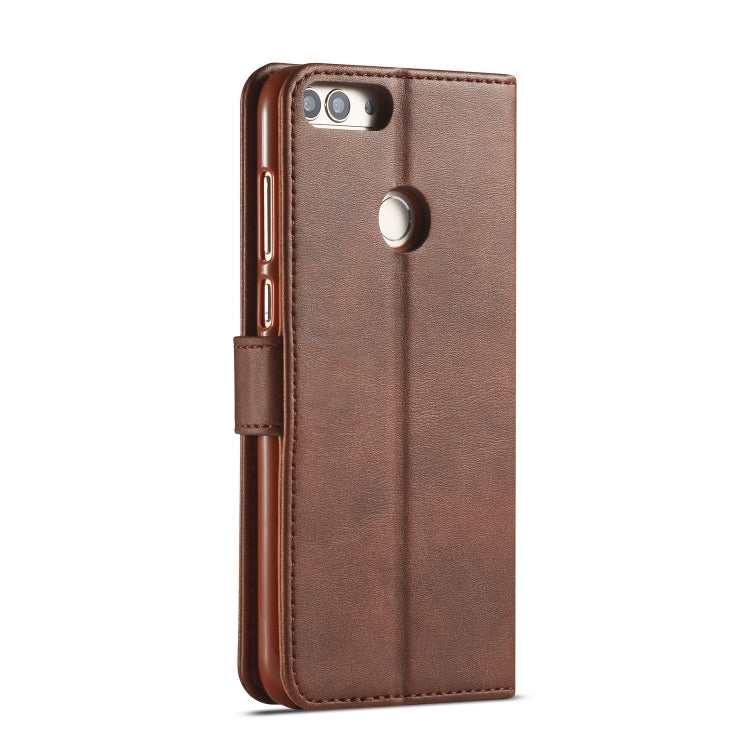 For Huawei P smart /Enjoy 7S LC.IMEEKE Calf Texture Horizontal Flip Leather Case, with Holder & Card Slots & Wallet