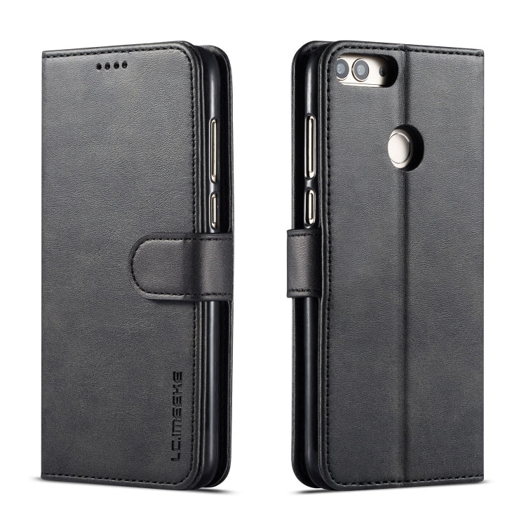 For Huawei P smart /Enjoy 7S LC.IMEEKE Calf Texture Horizontal Flip Leather Case, with Holder & Card Slots & Wallet