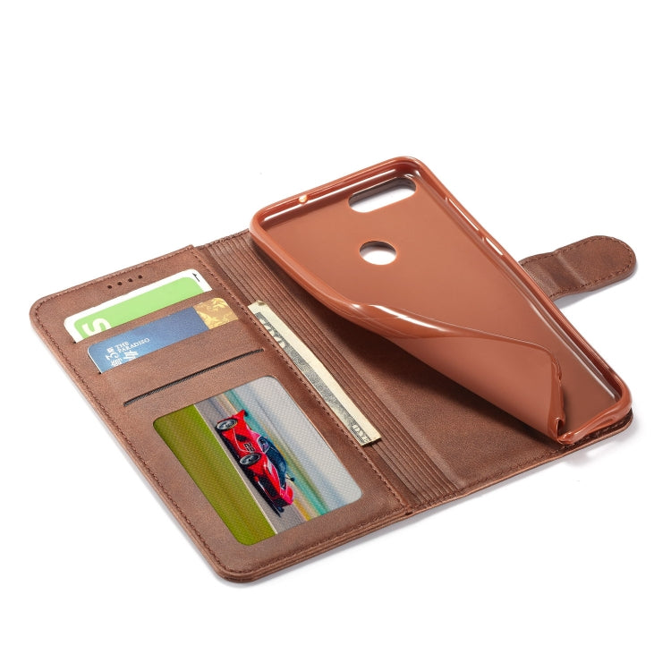 For Huawei P smart /Enjoy 7S LC.IMEEKE Calf Texture Horizontal Flip Leather Case, with Holder & Card Slots & Wallet