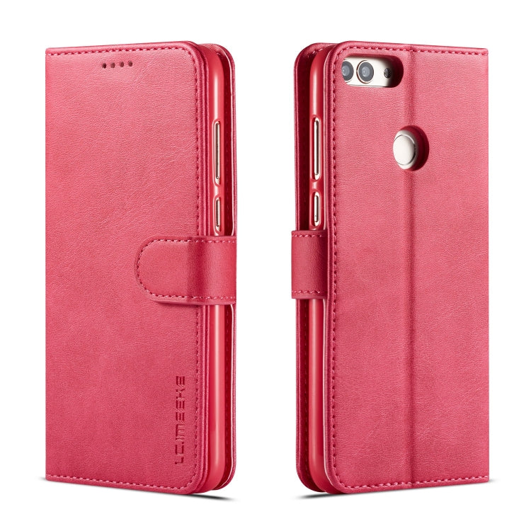 For Huawei P smart /Enjoy 7S LC.IMEEKE Calf Texture Horizontal Flip Leather Case, with Holder & Card Slots & Wallet