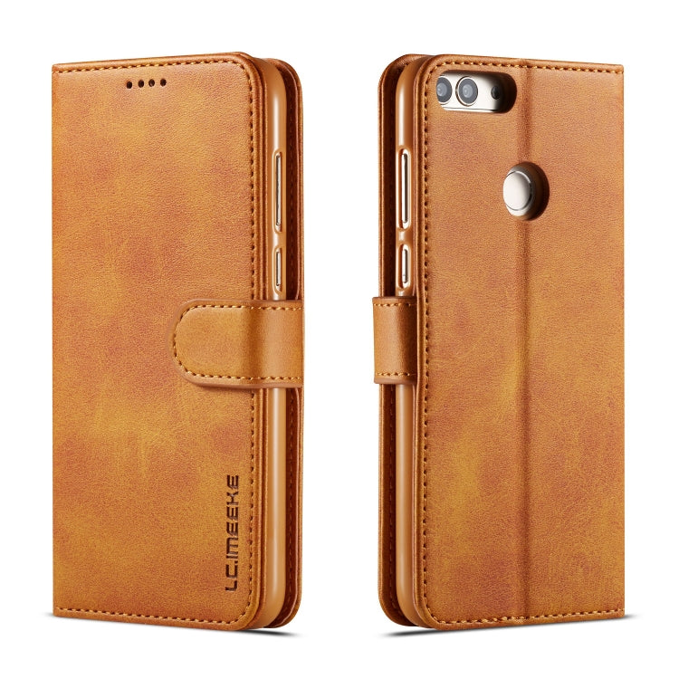 For Huawei P smart /Enjoy 7S LC.IMEEKE Calf Texture Horizontal Flip Leather Case, with Holder & Card Slots & Wallet