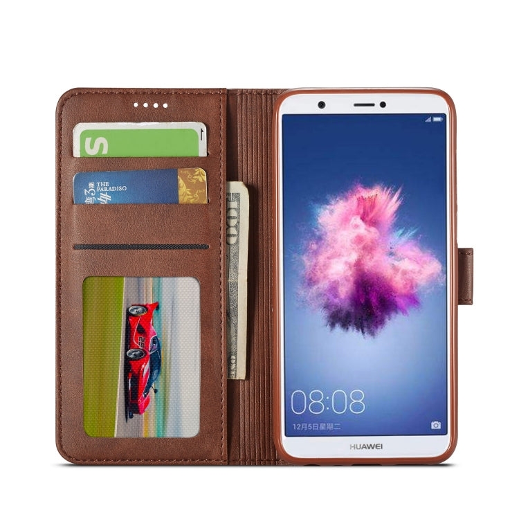 For Huawei P smart /Enjoy 7S LC.IMEEKE Calf Texture Horizontal Flip Leather Case, with Holder & Card Slots & Wallet