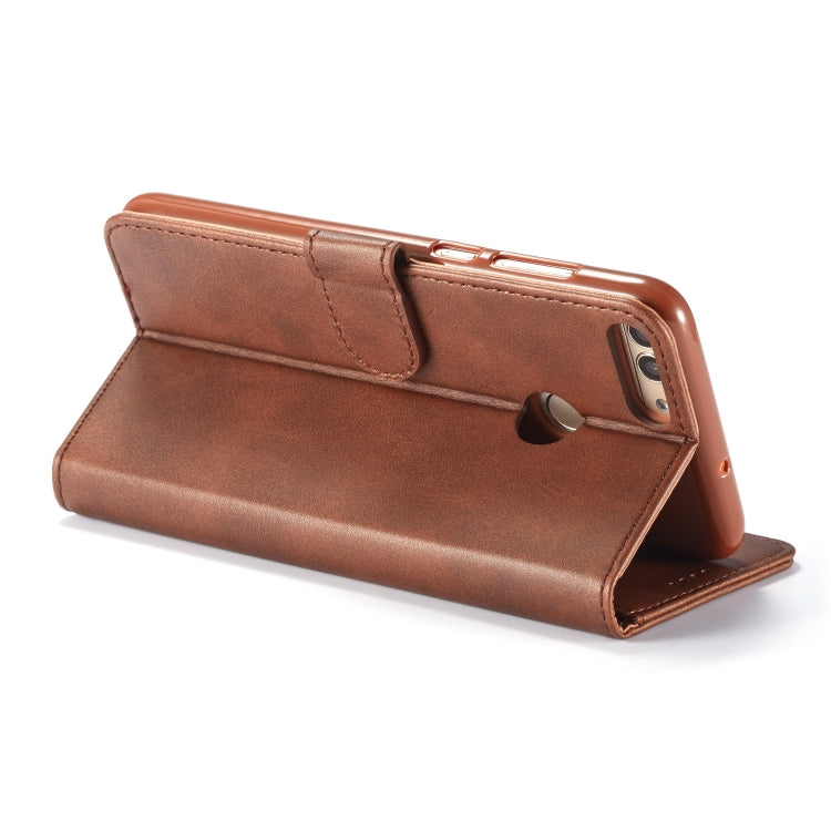 For Huawei P smart /Enjoy 7S LC.IMEEKE Calf Texture Horizontal Flip Leather Case, with Holder & Card Slots & Wallet