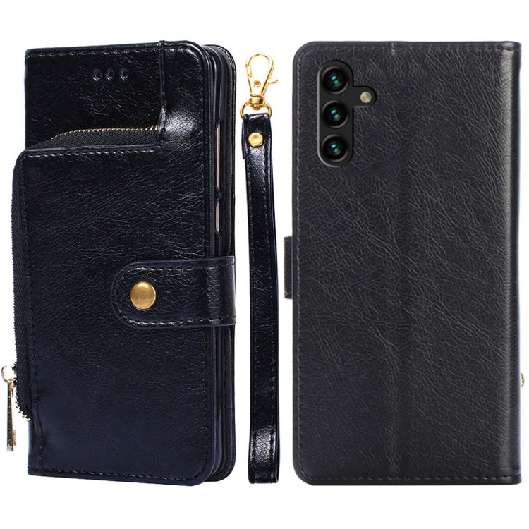 For Samsung Galaxy A13 5G Zipper Bag PU + TPU Horizontal Flip Leather Case with Holder & Card Slot & Wallet & Lanyard