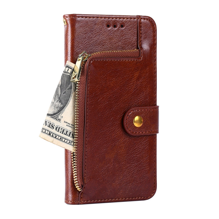 For Samsung Galaxy A13 5G Zipper Bag PU + TPU Horizontal Flip Leather Case with Holder & Card Slot & Wallet & Lanyard
