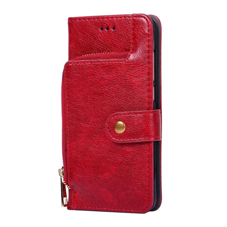 For Samsung Galaxy A13 5G Zipper Bag PU + TPU Horizontal Flip Leather Case with Holder & Card Slot & Wallet & Lanyard