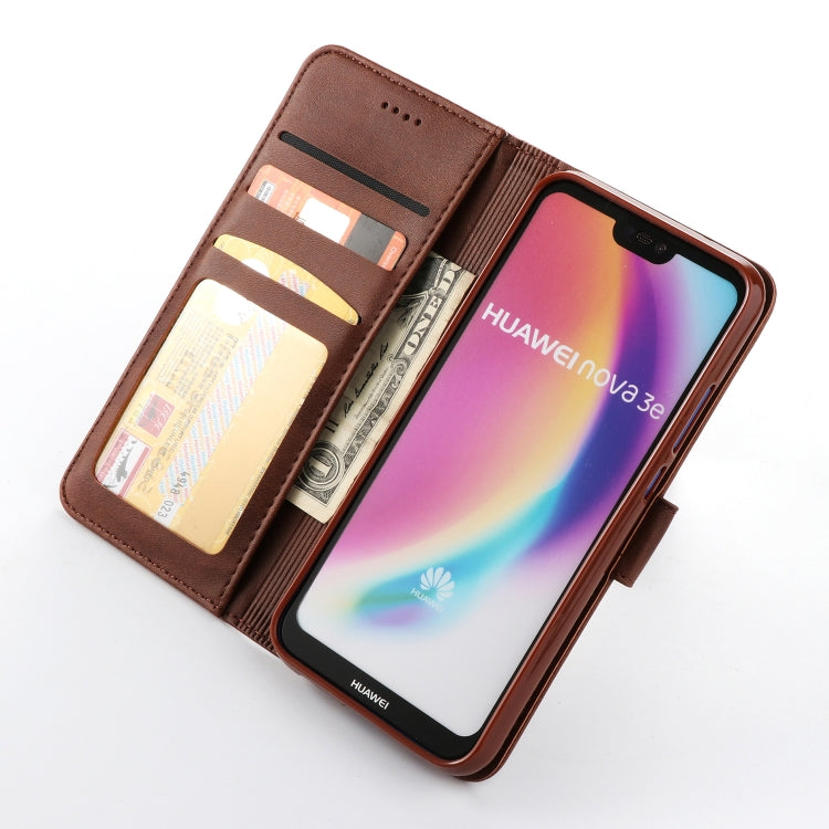 For Huawei P20 Lite / Nova 3e LC.IMEEKE Calf Texture Horizontal Flip Leather Case, with Holder & Card Slots & Wallet