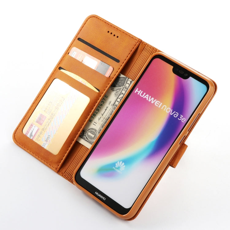 For Huawei P20 Lite / Nova 3e LC.IMEEKE Calf Texture Horizontal Flip Leather Case, with Holder & Card Slots & Wallet