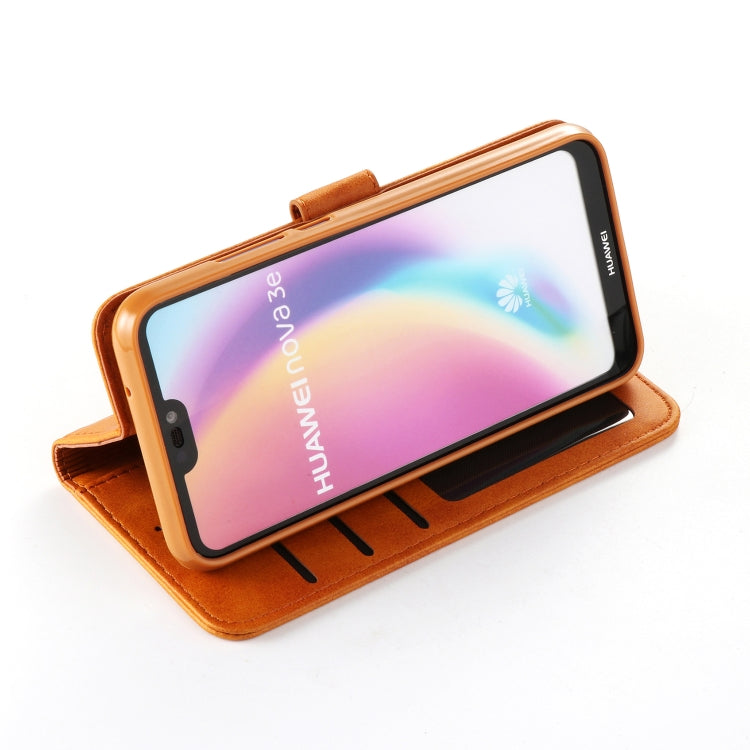 For Huawei P20 Lite / Nova 3e LC.IMEEKE Calf Texture Horizontal Flip Leather Case, with Holder & Card Slots & Wallet