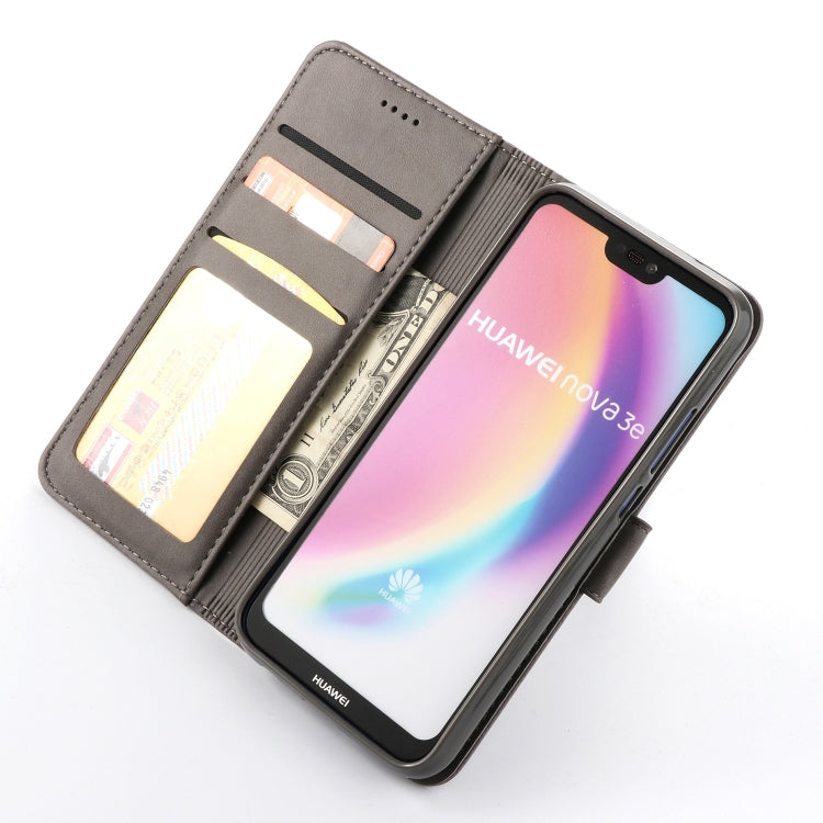 For Huawei P20 Lite / Nova 3e LC.IMEEKE Calf Texture Horizontal Flip Leather Case, with Holder & Card Slots & Wallet